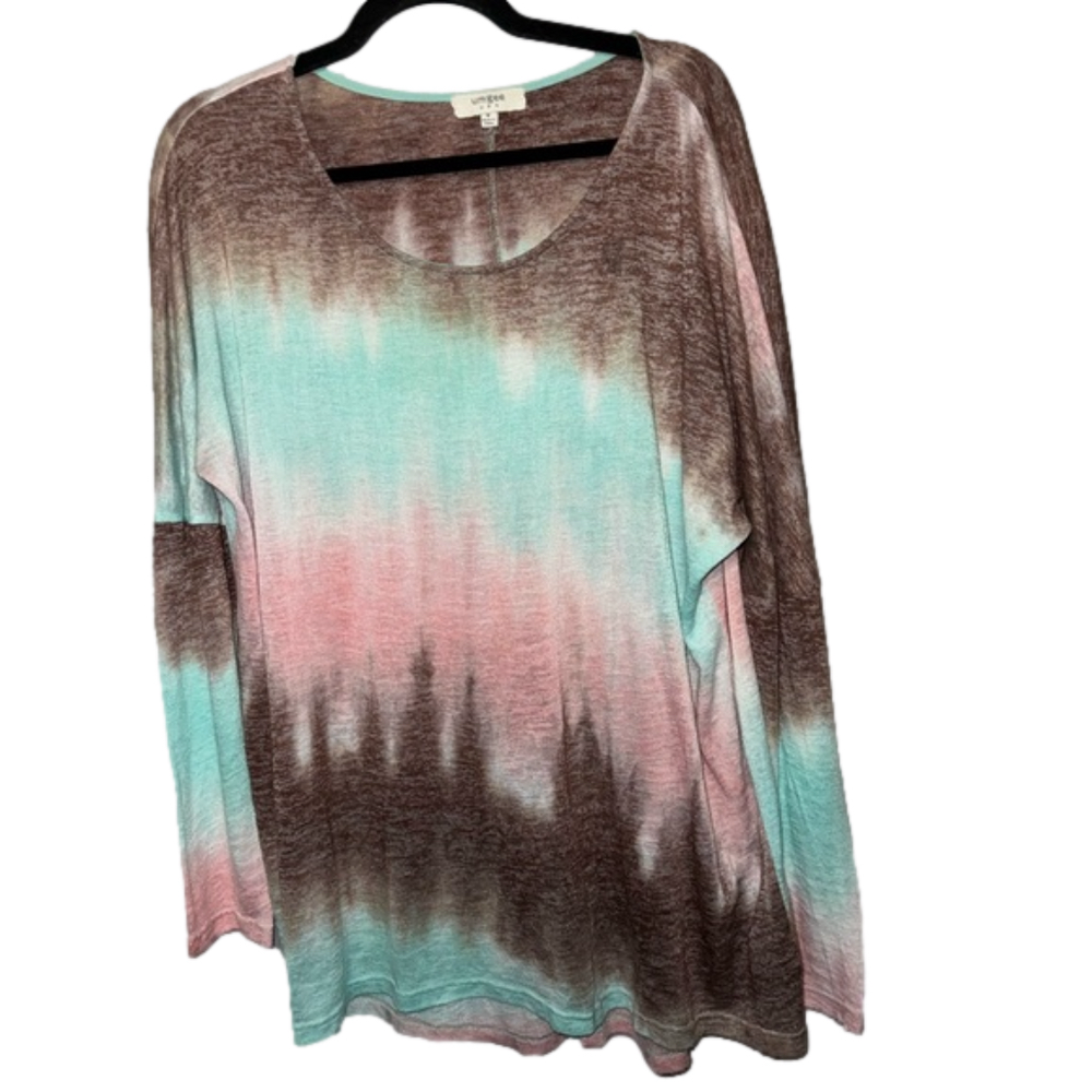 Umgee Multicolor Women’s Long Sleeve Tunic Top, Size Medium